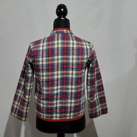 Niki jacket vintage plaid quilted cotton flannel 70s coat cabincore camp outdoor - Picture 3 of 14